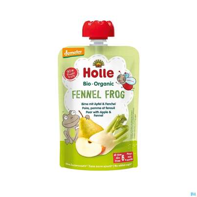 Holle Demeter Bio Fruechtepueree Ab 1 Jahr Fennel Frog Birne Apfel/fenchel 100g, A-Nr.: 5080736 - 01