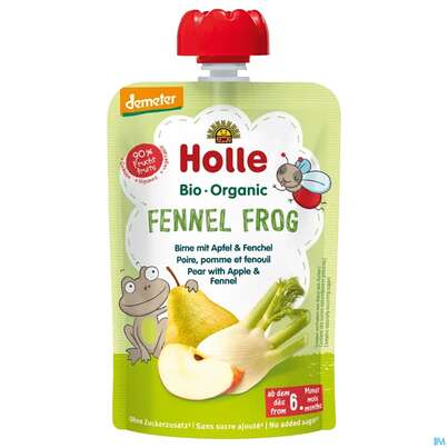 Holle Demeter Bio Fruechtepueree Ab 1 Jahr Fennel Frog Birne Apfel/fenchel 100g, A-Nr.: 5080736 - 02