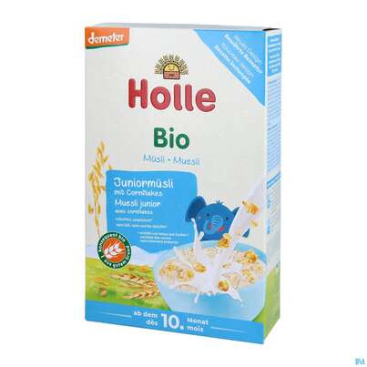 Sie sehen eine Packung Holle Demeter Bio Junior Muesli Mehrkorn +cornflakes 250g, Produktbild: 05 Holle Demeter Bio Junior Muesli Mehrkorn +cornflakes 250g, A-Nr.: 4490797 - 05