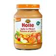Holle Demeter/glaeschen Apfel +pfirsich 190g, A-Nr.: 3587164 - 01
