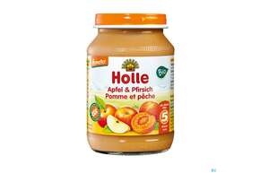 Holle Demeter/glaeschen Apfel +pfirsich 190g, A-Nr.: 3587164 - 01