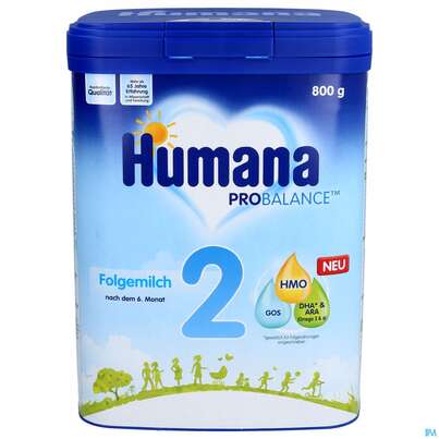 Sie sehen eine Packung Humana Folgemilch 2 Nach Dem 6. Monat 750g, Produktbild: 01 Humana Folgemilch 2 Nach Dem 6. Monat 750g, A-Nr.: 4934490 - 01