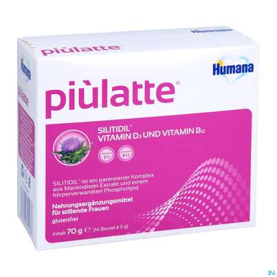 Sie sehen eine Packung Humana Piulatte Fuer Stillende Frauen 70g, Produktbild: 03 Humana Piulatte Fuer Stillende Frauen 70g, A-Nr.: 4934202 - 03