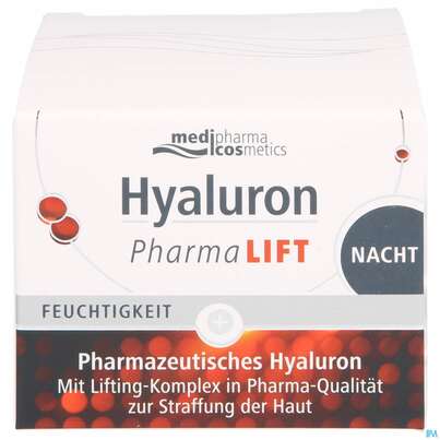 Sie sehen eine Packung Hyaluron Pharma Lift Nacht 50ml, Produktbild: 01 Hyaluron Pharma Lift Nacht 50ml, A-Nr.: 5181874 - 01