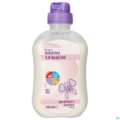 Sie sehen eine Packung Infatrini 500ml Smartpack Sondennahrung 12st, Produktbild: 02 Infatrini 500ml Smartpack Sondennahrung 12st, A-Nr.: 4839159 - 02