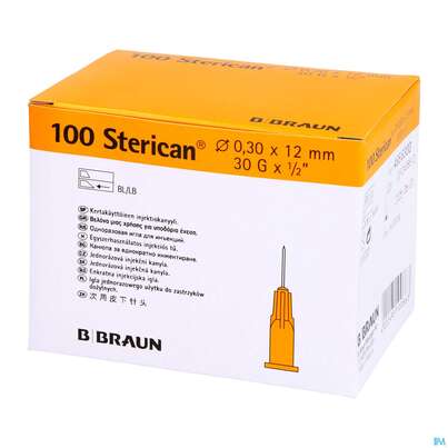 Sie sehen eine Packung Injektionsspritzen U.zubeh. Insulin/einmalkanuelen Sterican G30x 1/2 0,30x12mm 46563 100st, Produktbild: 02 Injektionsspritzen U.zubeh. Insulin/einmalkanuelen Sterican G30x 1/2 0,30x12mm 46563 100st, A-Nr.: 2615680 - 02
