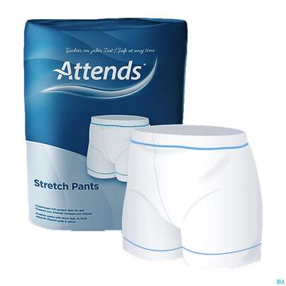 Sie sehen eine Packung Inkontinenz Attends Stretch Pants Netzhosen M 15st, Produktbild: 07 Inkontinenz Attends Stretch Pants Netzhosen M 15st, A-Nr.: 3429554 - 07