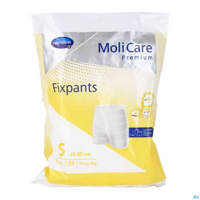 Sie sehen eine Packung Inkontinenz Molicare Fixpants/premium Long Leg S Gelb 5st, Produktbild: 01 Inkontinenz Molicare Fixpants/premium Long Leg S Gelb 5st, A-Nr.: 3724767 - 01