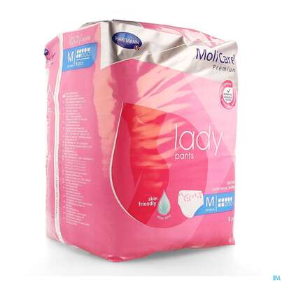 Sie sehen eine Packung Inkontinenz Molicare Premium/lady/pants Tropfen 7 Medium 8st, Produktbild: 04 Inkontinenz Molicare Premium/lady/pants Tropfen 7 Medium 8st, A-Nr.: 4918858 - 04