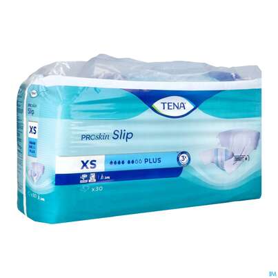 Sie sehen eine Packung Inkontinenz Tena Slip Plus Xs 710473 30st, Produktbild: 02 Inkontinenz Tena Slip Plus Xs 710473 30st, A-Nr.: 2881074 - 02