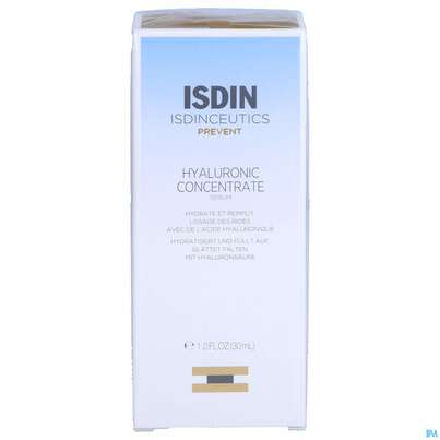Sie sehen eine Packung Isdin Isdinceutics Hyaluronic Concentrate 30ml, Produktbild: 01 Isdin Isdinceutics Hyaluronic Concentrate 30ml, A-Nr.: 5570601 - 01