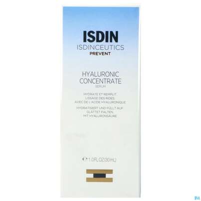 Sie sehen eine Packung Isdin Isdinceutics Hyaluronic Concentrate 30ml, Produktbild: 02 Isdin Isdinceutics Hyaluronic Concentrate 30ml, A-Nr.: 5570601 - 02