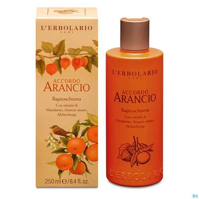Sie sehen eine Packung L Erbolario Bad +duschgel Accordo Arancio Orange 036.7 250ml, Produktbild: 01 L Erbolario Bad +duschgel Accordo Arancio Orange 036.7 250ml, A-Nr.: 4295311 - 01