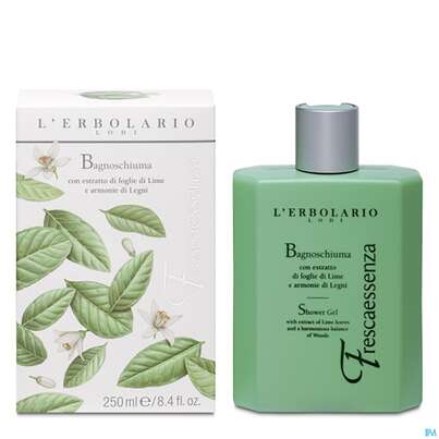 Sie sehen eine Packung L Erbolario Bad +duschgel Frescaessenza 036.7 250ml, Produktbild: 01 L Erbolario Bad +duschgel Frescaessenza 036.7 250ml, A-Nr.: 4387013 - 01