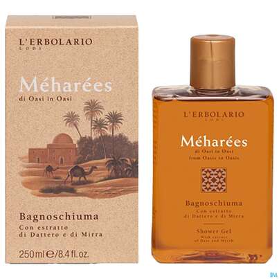 Sie sehen eine Packung L Erbolario Bad +duschgel Meharees 036.5 250ml, Produktbild: 02 L Erbolario Bad +duschgel Meharees 036.5 250ml, A-Nr.: 3584817 - 02