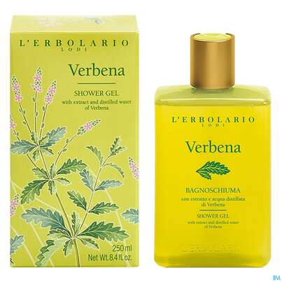 Sie sehen eine Packung L Erbolario Bade +duschgel Verbena Verbene Zitrus 036.0 250ml, Produktbild: 01 L Erbolario Bade +duschgel Verbena Verbene Zitrus 036.0 250ml, A-Nr.: 5761689 - 01