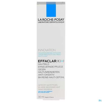 Sie sehen eine Packung La Roche Posay Akne/mischhaut Effaclar K+ 30ml, Produktbild: 01 La Roche Posay Akne/mischhaut Effaclar K+ 30ml, A-Nr.: 4343300 - 01