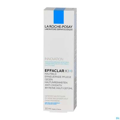 Sie sehen eine Packung La Roche Posay Akne/mischhaut Effaclar K+ 30ml, Produktbild: 02 La Roche Posay Akne/mischhaut Effaclar K+ 30ml, A-Nr.: 4343300 - 02
