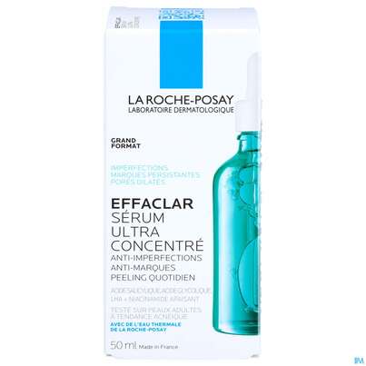 Sie sehen eine Packung La Roche Posay Gesichtspflege Effaclar Serum Hochkonzentriert 50ml, Produktbild: 01 La Roche Posay Gesichtspflege Effaclar Serum Hochkonzentriert 50ml, A-Nr.: 5593861 - 01