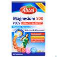 Sie sehen eine Packung Magnesium Tabl 500 Plus Abtei Extra Vital Depot 50000 42st, Produktbild: 01 Magnesium Tabl 500 Plus Abtei Extra Vital Depot 50000 42st, A-Nr.: 4797159 - 01