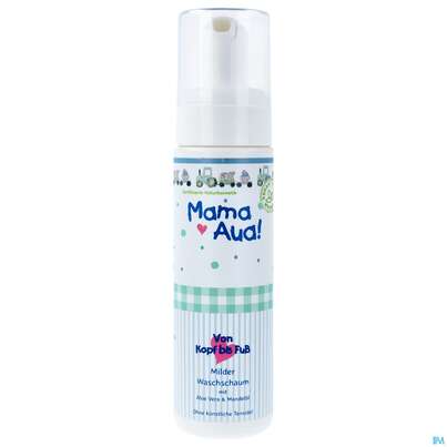 Sie sehen eine Packung Mama-aua Von Kopf Bis Fuss Waschmousse 200ml, Produktbild: 01 Mama-aua Von Kopf Bis Fuss Waschmousse 200ml, A-Nr.: 4254720 - 01
