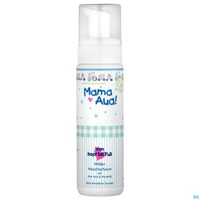Sie sehen eine Packung Mama-aua Von Kopf Bis Fuss Waschmousse 200ml, Produktbild: 03 Mama-aua Von Kopf Bis Fuss Waschmousse 200ml, A-Nr.: 4254720 - 03