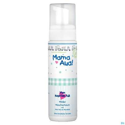 Sie sehen eine Packung Mama-aua Von Kopf Bis Fuss Waschmousse 200ml, Produktbild: 04 Mama-aua Von Kopf Bis Fuss Waschmousse 200ml, A-Nr.: 4254720 - 04