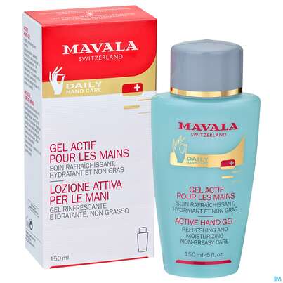 Sie sehen eine Packung Mavala Aktiver Hand Gel 150ml, Produktbild: 04 Mavala Aktiver Hand Gel 150ml, A-Nr.: 2976656 - 04