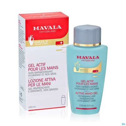 Sie sehen eine Packung Mavala Aktiver Hand Gel 150ml, Produktbild: 05 Mavala Aktiver Hand Gel 150ml, A-Nr.: 2976656 - 05
