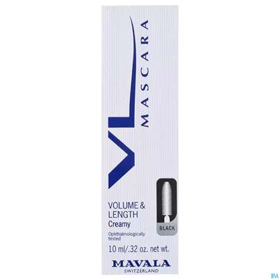 Sie sehen eine Packung Mavala Mascara/volumen Creamy Bleu Minuit 10ml, Produktbild: 01 Mavala Mascara/volumen Creamy Bleu Minuit 10ml, A-Nr.: 4553078 - 01