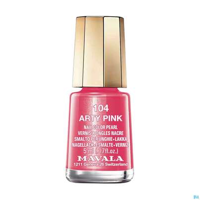 Sie sehen eine Packung Mavala Nagellacke 104 Arty Pink 5ml, Produktbild: 02 Mavala Nagellacke 104 Arty Pink 5ml, A-Nr.: 4197264 - 02