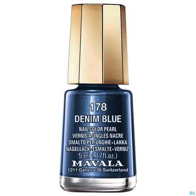 Sie sehen eine Packung Mavala Nagellacke 178 Denim Blue 5ml, Produktbild: 01 Mavala Nagellacke 178 Denim Blue 5ml, A-Nr.: 3885200 - 01