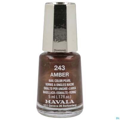 Sie sehen eine Packung Mavala Nagellacke 243 Amber 5ml, Produktbild: 01 Mavala Nagellacke 243 Amber 5ml, A-Nr.: 3257188 - 01
