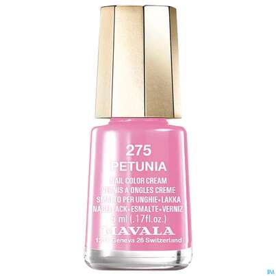 Sie sehen eine Packung Mavala Nagellacke 275 Petunia 5ml, Produktbild: 01 Mavala Nagellacke 275 Petunia 5ml, A-Nr.: 4304033 - 01