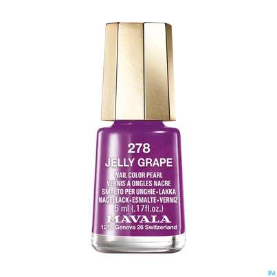 Sie sehen eine Packung Mavala Nagellacke 278 Jelly Grape 5ml, Produktbild: 02 Mavala Nagellacke 278 Jelly Grape 5ml, A-Nr.: 4321310 - 02