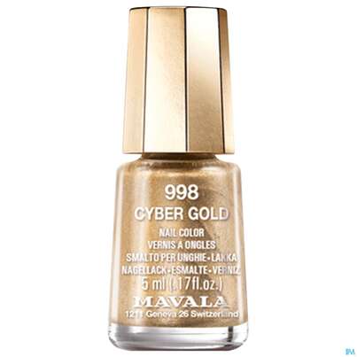 Sie sehen eine Packung Mavala Nagellacke 998 Cyber Gold 5ml, Produktbild: 02 Mavala Nagellacke 998 Cyber Gold 5ml, A-Nr.: 4909173 - 02
