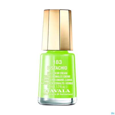 Sie sehen eine Packung Mavala Nagellacke Delicious 183 Pistachio 5ml, Produktbild: 02 Mavala Nagellacke Delicious 183 Pistachio 5ml, A-Nr.: 3965815 - 02