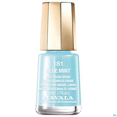 Sie sehen eine Packung Mavala Nagellacke Delicious Blue Mint C181 5ml, Produktbild: 02 Mavala Nagellacke Delicious Blue Mint C181 5ml, A-Nr.: 3965790 - 02