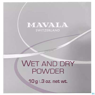 Sie sehen eine Packung Mavalia Wet+dry Puder Nomade 10ml, Produktbild: 01 Mavalia Wet+dry Puder Nomade 10ml, A-Nr.: 3649215 - 01
