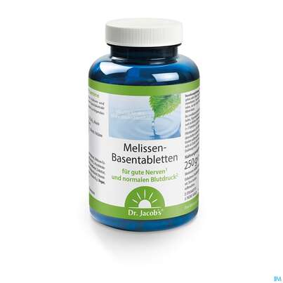 Sie sehen eine Packung Melissen Basen Tabl Dr.jacobs 250st, Produktbild: 01 Melissen Basen Tabl Dr.jacobs 250st, A-Nr.: 3476826 - 01
