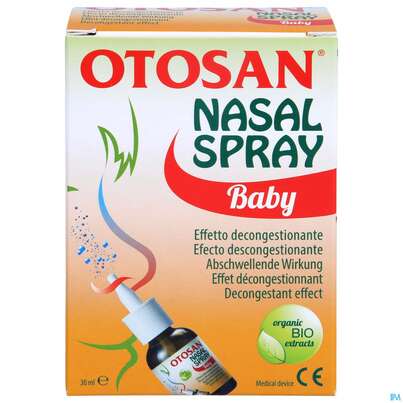 Sie sehen eine Packung Nasenspray Otosan Baby 30ml, Produktbild: 01 Nasenspray Otosan Baby 30ml, A-Nr.: 4326483 - 01