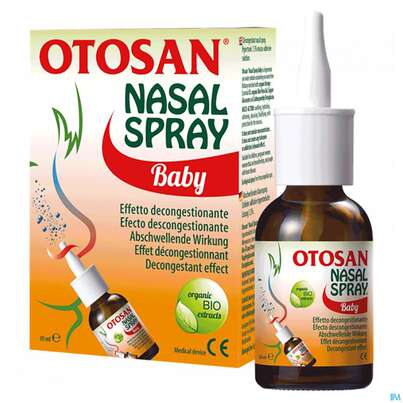 Sie sehen eine Packung Nasenspray Otosan Baby 30ml, Produktbild: 04 Nasenspray Otosan Baby 30ml, A-Nr.: 4326483 - 04