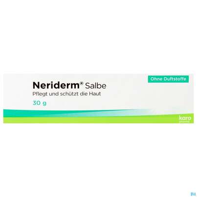 Sie sehen eine Packung Neriderm Salbe Tb 30g, Produktbild: 01 Neriderm Salbe Tb 30g, A-Nr.: 0558707 - 01