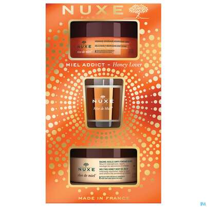 Nuxe Xmas/2022/honey Lover Koerperpeeling 175ml +balsam 200ml +kerze 1st, A-Nr.: 5708560 - 02