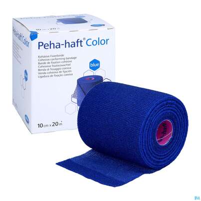 Sie sehen eine Packung Peha-haft Color Latexfrei Blue 20mx 10cm 1st, Produktbild: 07 Peha-haft Color Latexfrei Blue 20mx 10cm 1st, A-Nr.: 3879843 - 07