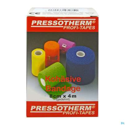 Sie sehen eine Packung Pressotherm Bandage Kohaesive Elastische Fixierbinde Selbst Haftend Gelb 8cmx 1st, Produktbild: 02 Pressotherm Bandage Kohaesive Elastische Fixierbinde Selbst Haftend Gelb 8cmx 1st, A-Nr.: 4251012 - 02