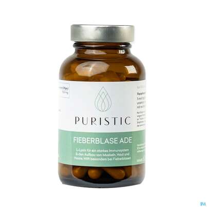 Sie sehen eine Packung Puristic Kapseln Fieberblase Ade 60st, Produktbild: 01 Puristic Kapseln Fieberblase Ade 60st, A-Nr.: 5862203 - 01