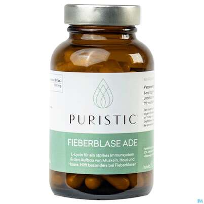 Sie sehen eine Packung Puristic Kapseln Fieberblase Ade 60st, Produktbild: 02 Puristic Kapseln Fieberblase Ade 60st, A-Nr.: 5862203 - 02