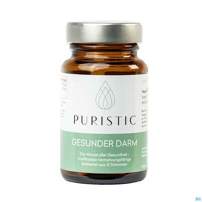 Sie sehen eine Packung Puristic Kapseln Gesunder Darm 30st, Produktbild: 01 Puristic Kapseln Gesunder Darm 30st, A-Nr.: 5862114 - 01