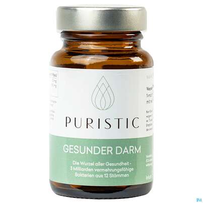 Sie sehen eine Packung Puristic Kapseln Gesunder Darm 30st, Produktbild: 02 Puristic Kapseln Gesunder Darm 30st, A-Nr.: 5862114 - 02